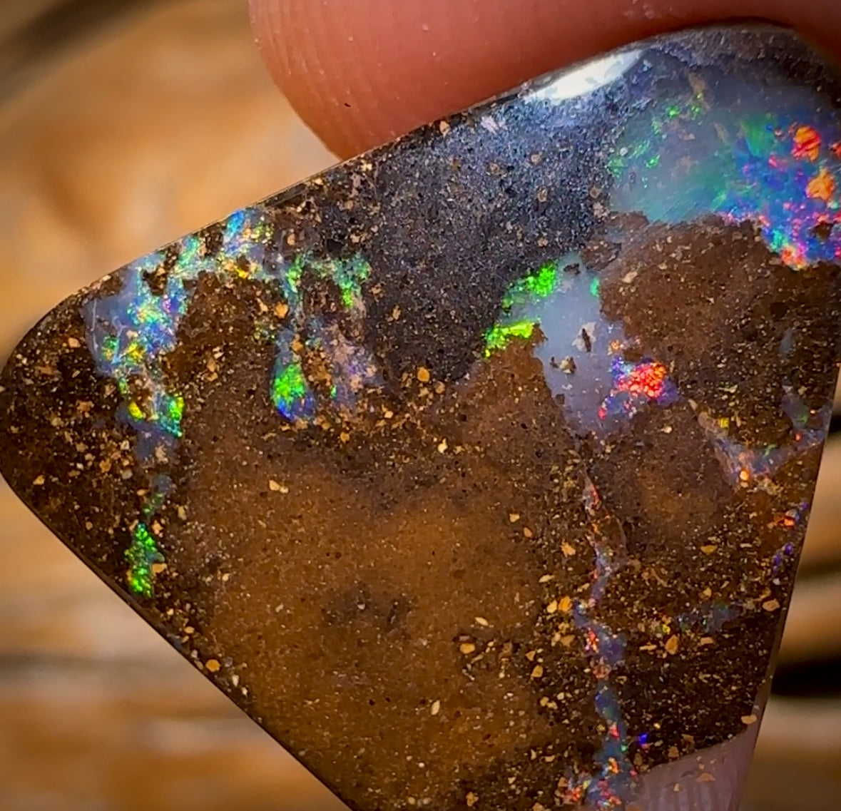 12.1cts - Australian Boulder Opal from Yowah with Red