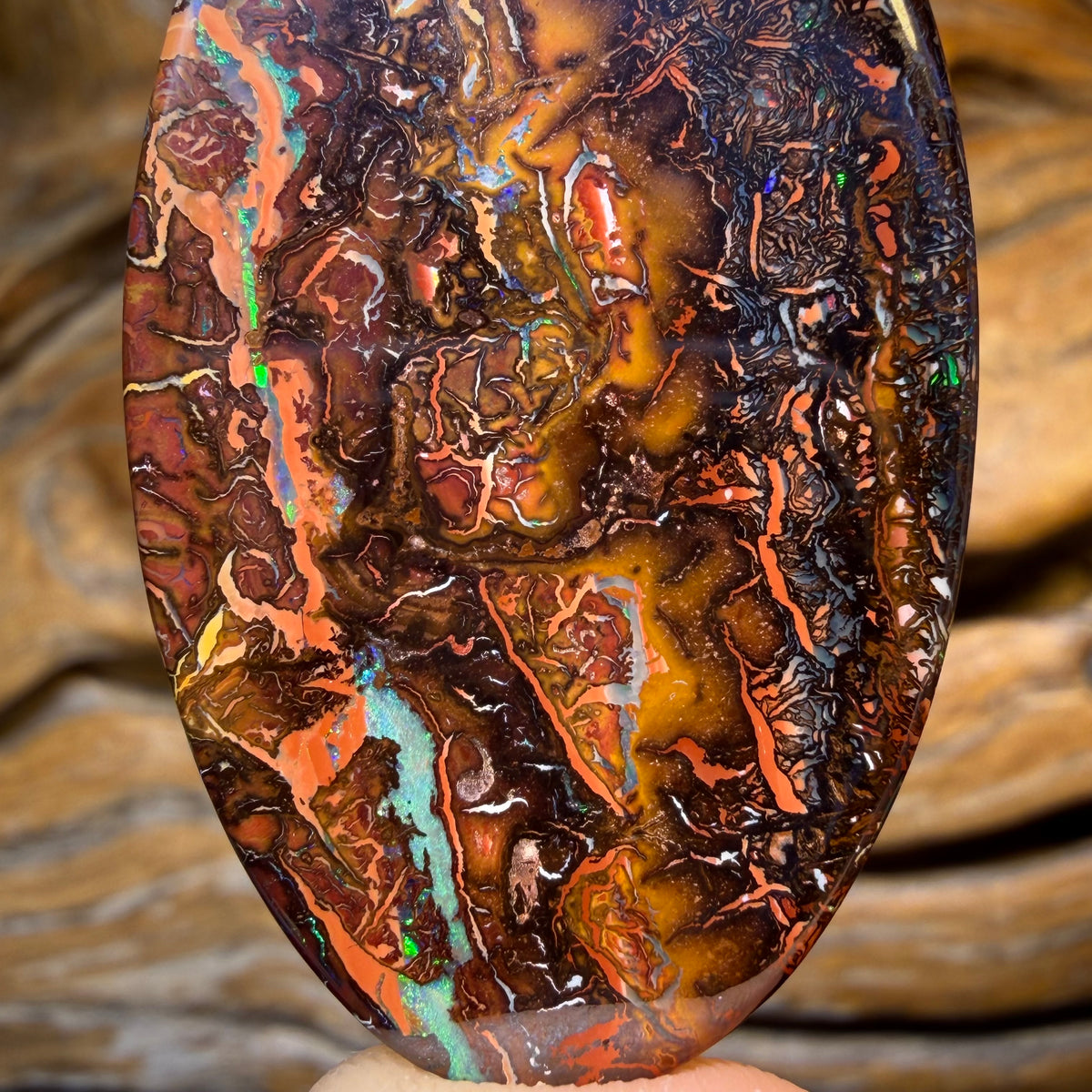 HDW 51.4cts - Tribal Australian Boulder Opal from Yowah. Double Sided
