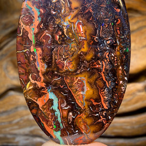 HDW 51.4cts - Tribal Australian Boulder Opal from Yowah. Double Sided