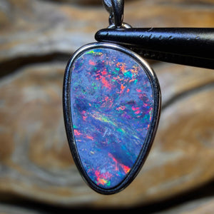 HDW Sterling Silver - Queensland Boulder Opal Doublet Pendant