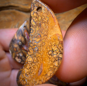 147.3cts - 5x Drilled Queensland Boulder Opals. Wholesale Parcel