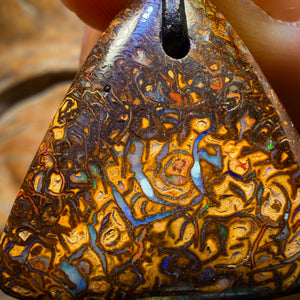 Roadshow Wildcard!             30 x 29mm - Drilled Tribal Queensland Boulder Opal Necklace