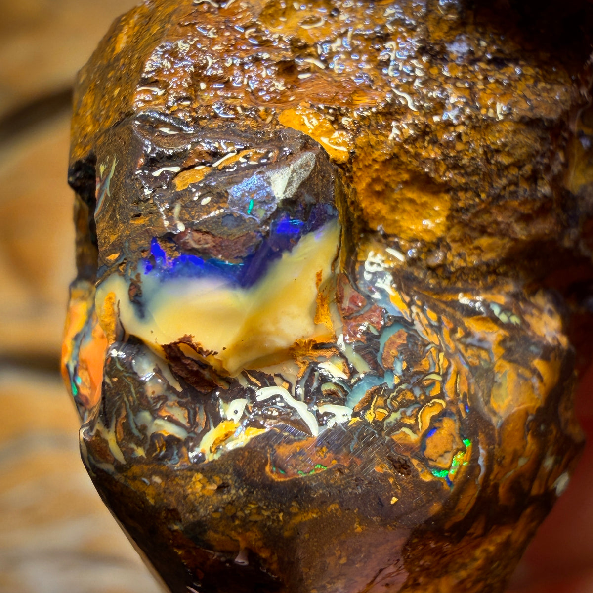 106.7cts - Awesome Tribal Yowah Nut Opal Rough Piece. Found on ‘OUTBACK OPAL HUNTERS’!!