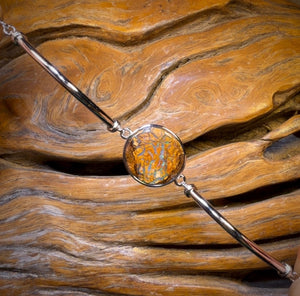 Sterling Silver - Solid Australian Boulder Opal Bracelet