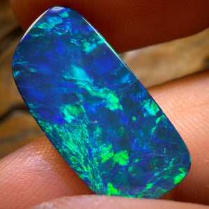 18.5cts - Best of the Best Blue Greens TOP Australian Boulder Opal Doublet Pair