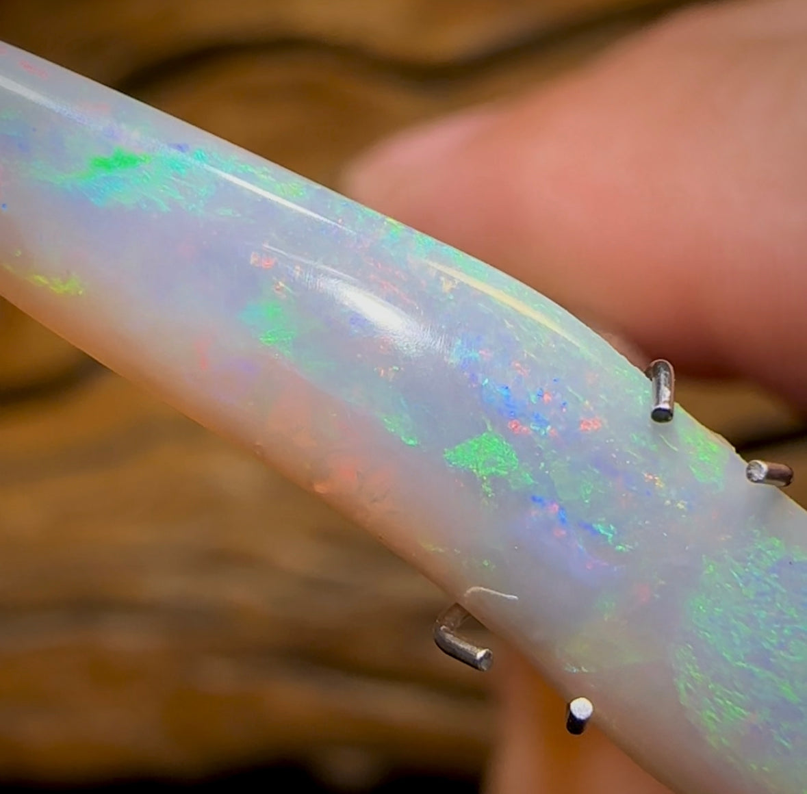 4.75cts - Rare Mintabie Dark Crystal Opal. Decades Old ISAACS CUT - Opal Whisperers