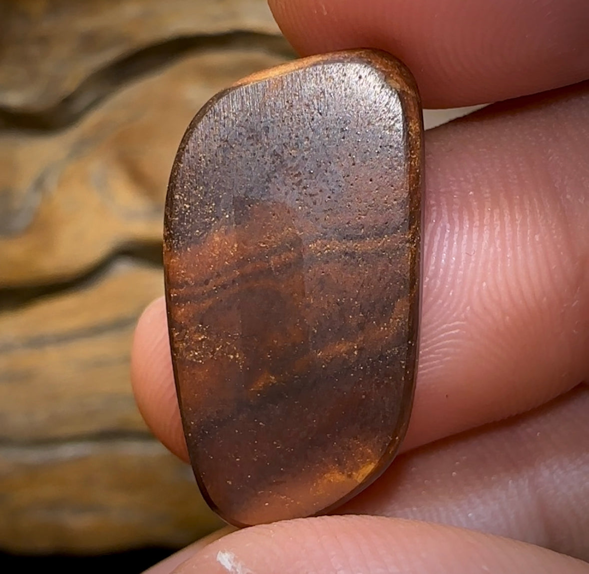 12.4cts - TOP Australian Boulder Opal Doublet Landscape Picture Stone - Opal Whisperers