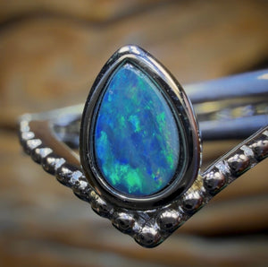 Sterling Silver - Queensland Boulder Opal Doublet Ring Bargain