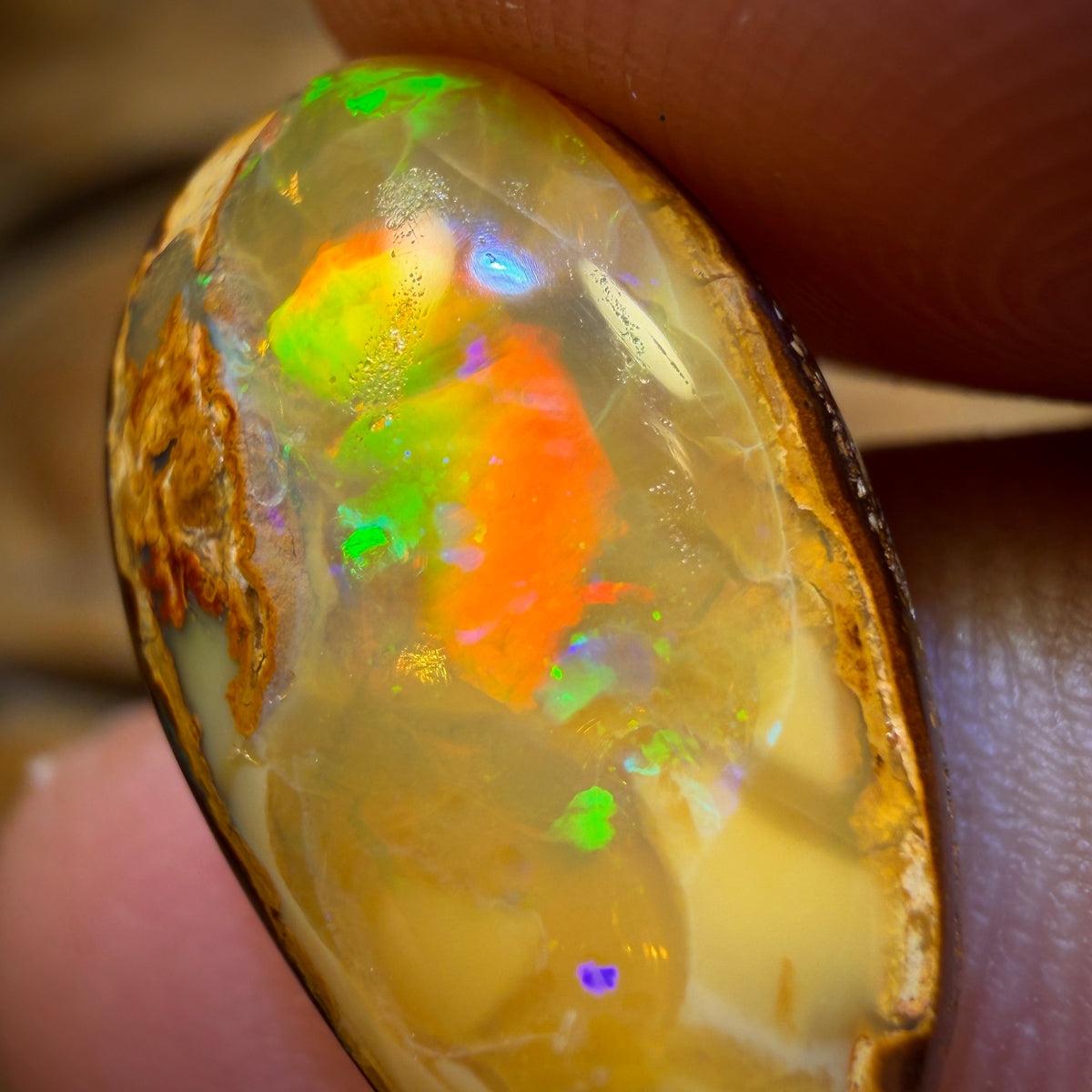 8.9cts - Amazing Suspended Golden Yowah Nut Crystal Centre Opal