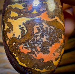 39 x 24mm - Drilled Boulder Opal Pendant w/ Eco Friendly Vegan Cord