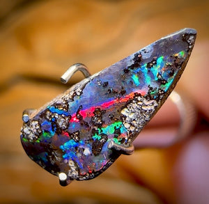 1.05cts - Queensland Boulder Seam Opal Red Fire