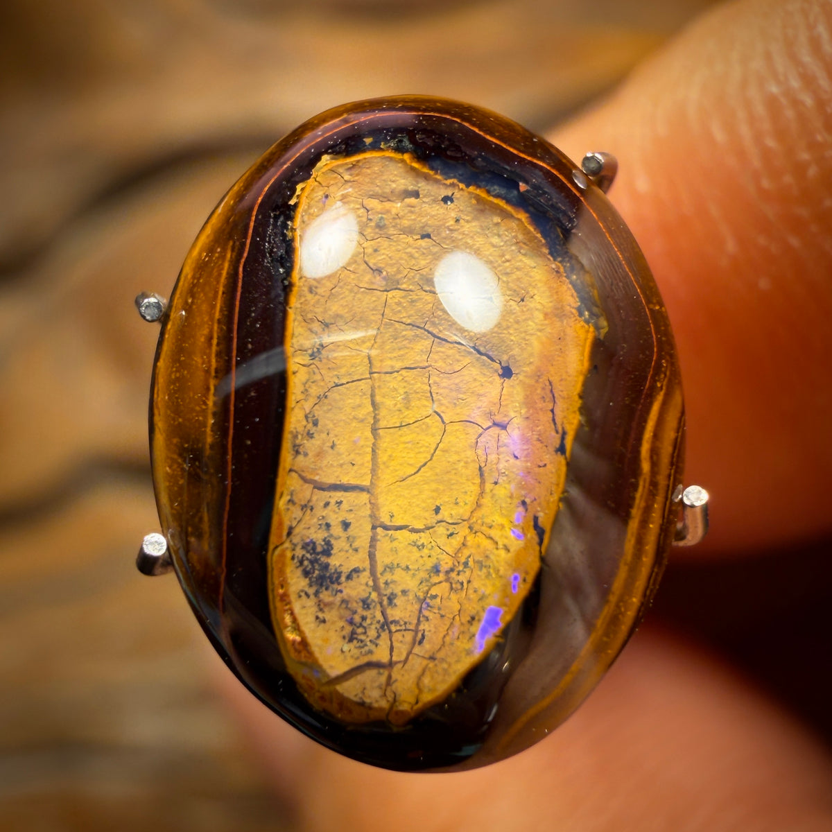 5.2cts - Yowah Nut Crystal Centre Opal. Australian Opal