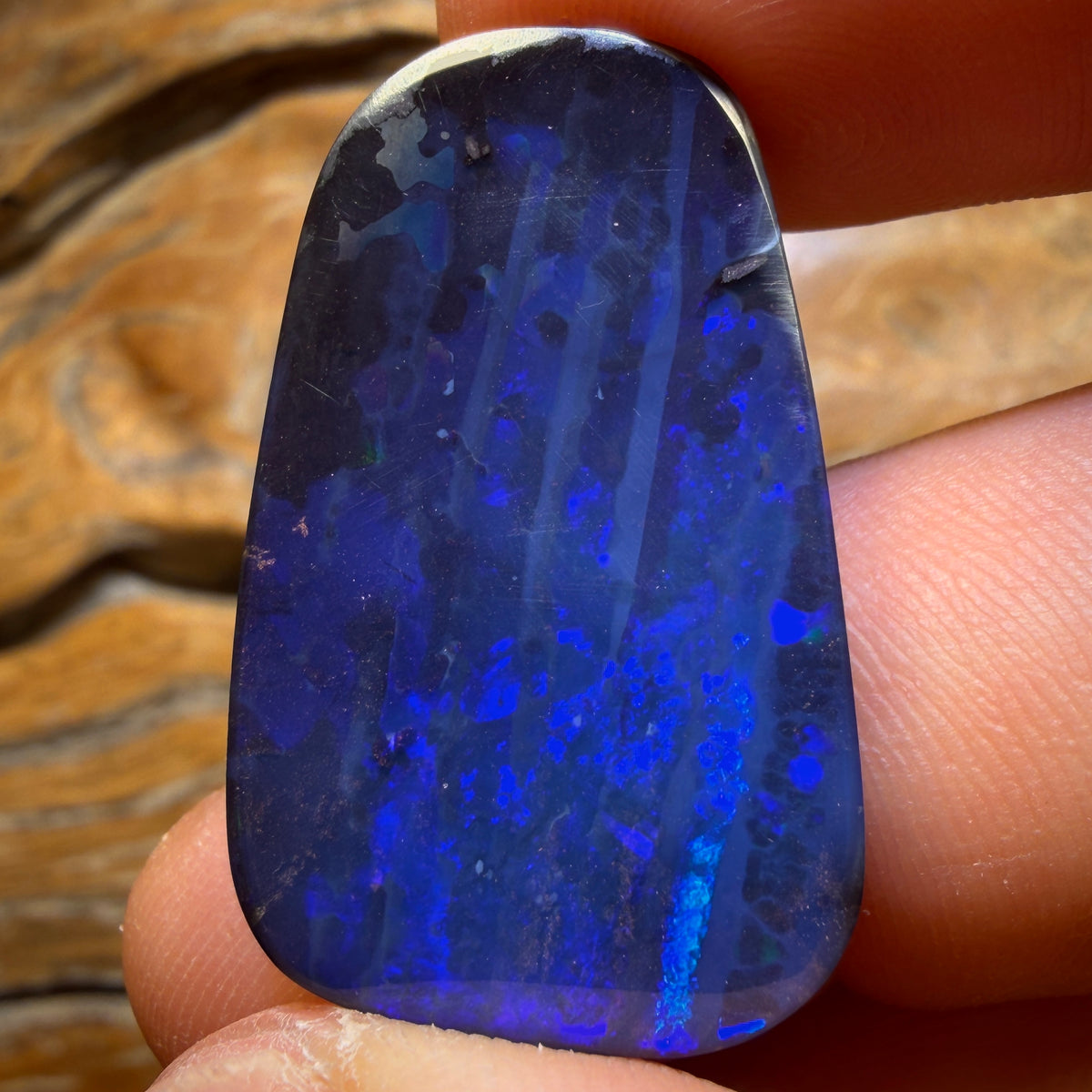 50.2cts - Top Rare Black Boulder Seam Opal from Winton