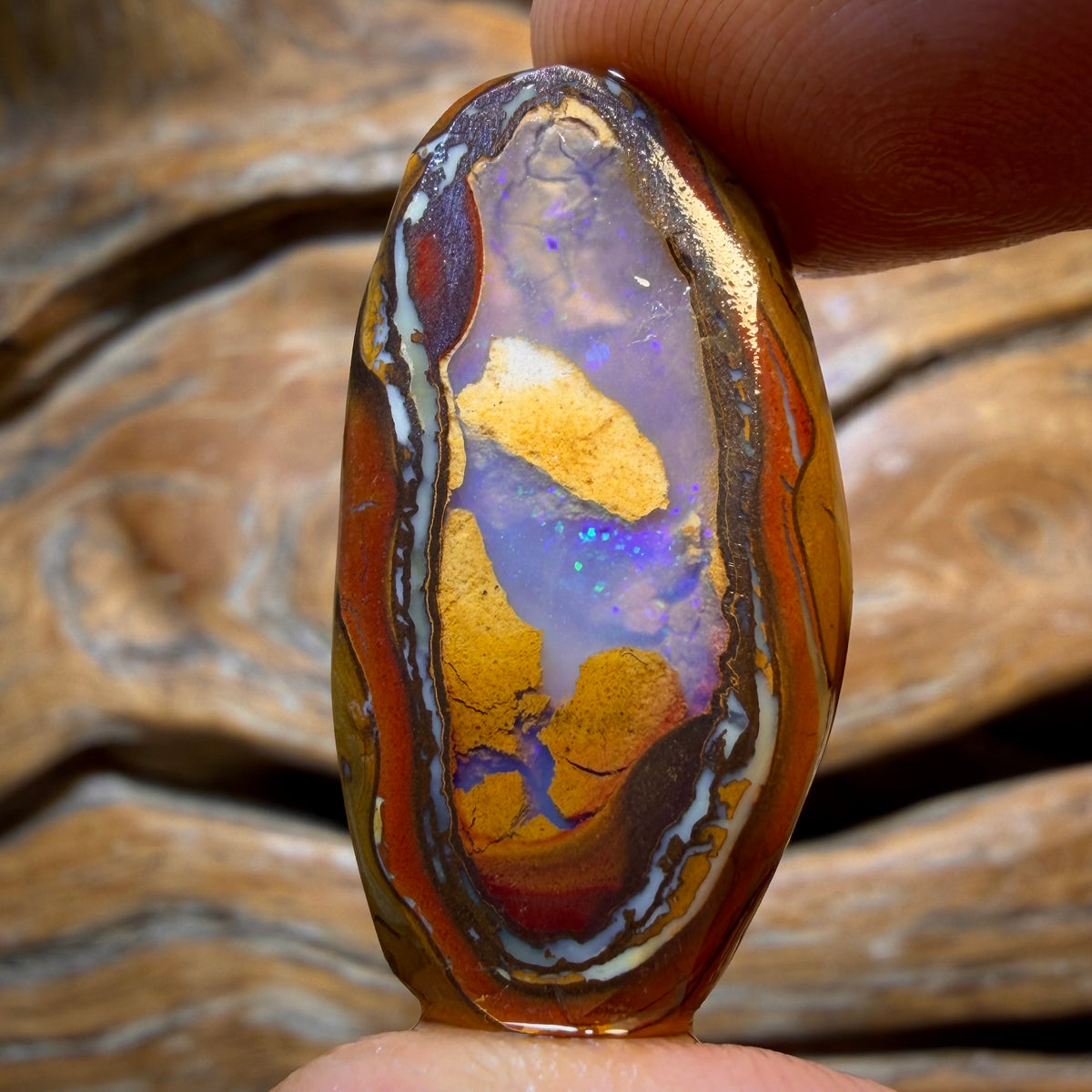 50.5cts - RARE Yowah Nut Crystal Centre Opal Rub
