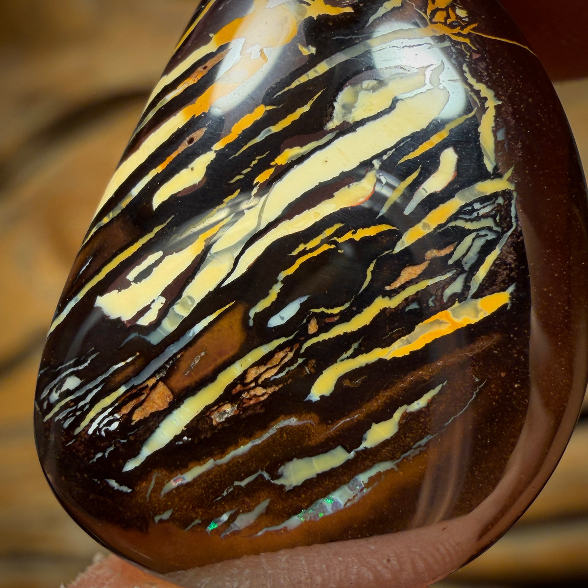 30.3cts - Artistic Tribal Queensland Boulder Opal from Yowah