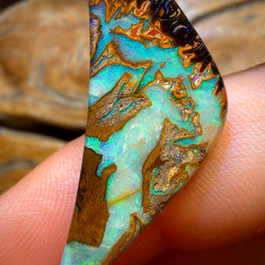 19.8cts - Top Tribal Queensland Boulder Opal from Yowah. Double Sided