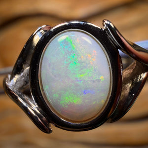 Sterling Silver - South Australian Crystal Opal Ring