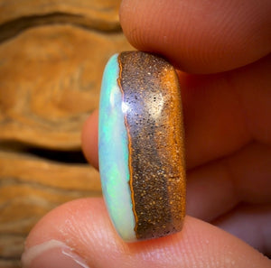 38.1cts - Best Scandinavian /Aka Ice Blue GEM Queensland Boulder Seam Opal