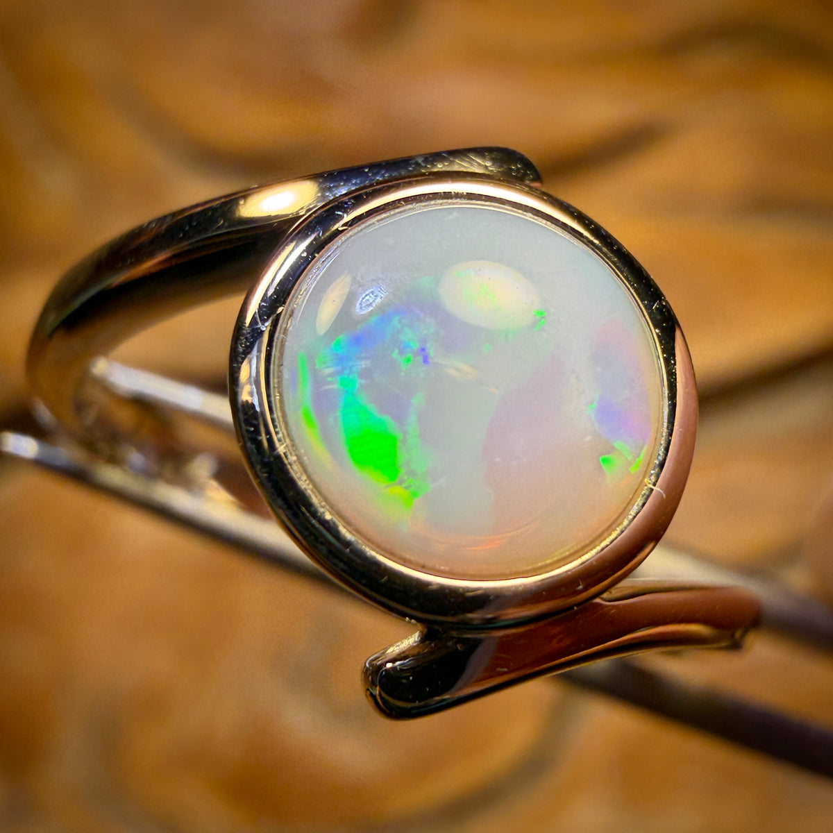 Sterling Silver - South Australian White Opal Ring