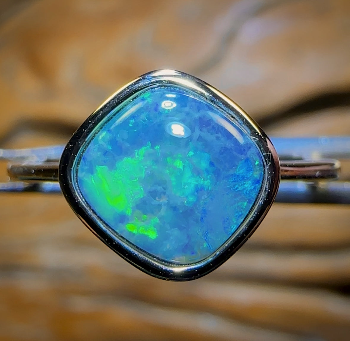 Sterling Silver - Queensland Boulder Opal Doublet Ring