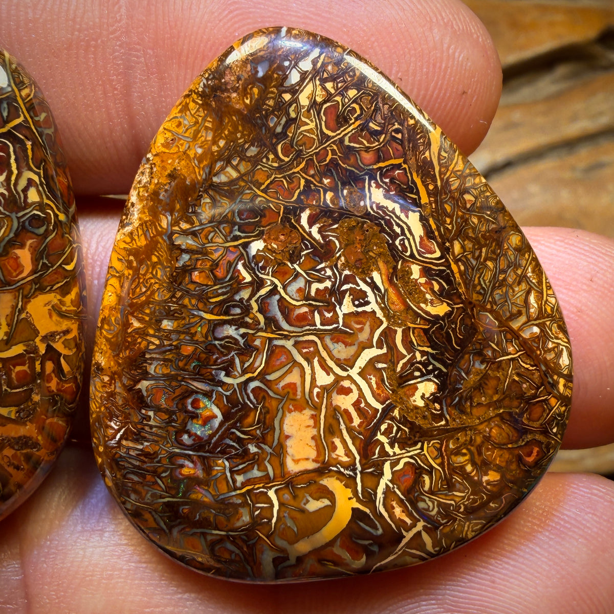 LATE CARD! 141.8cts - Tribal Queensland Boulder Opal Pair