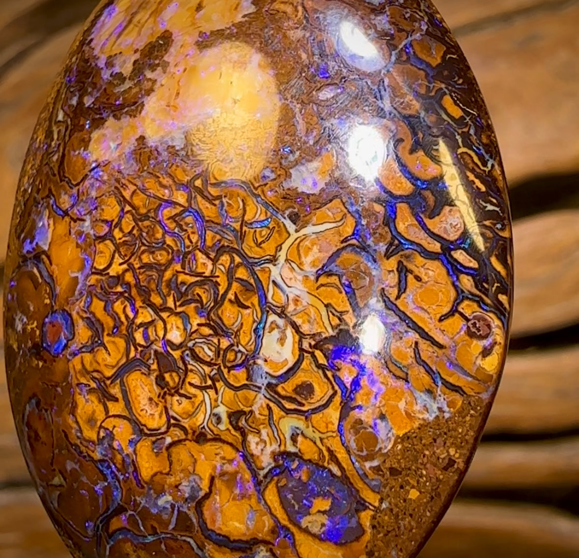 80.4cts - Large Oval Tribal Yowah Nut Opal. Double Sided!