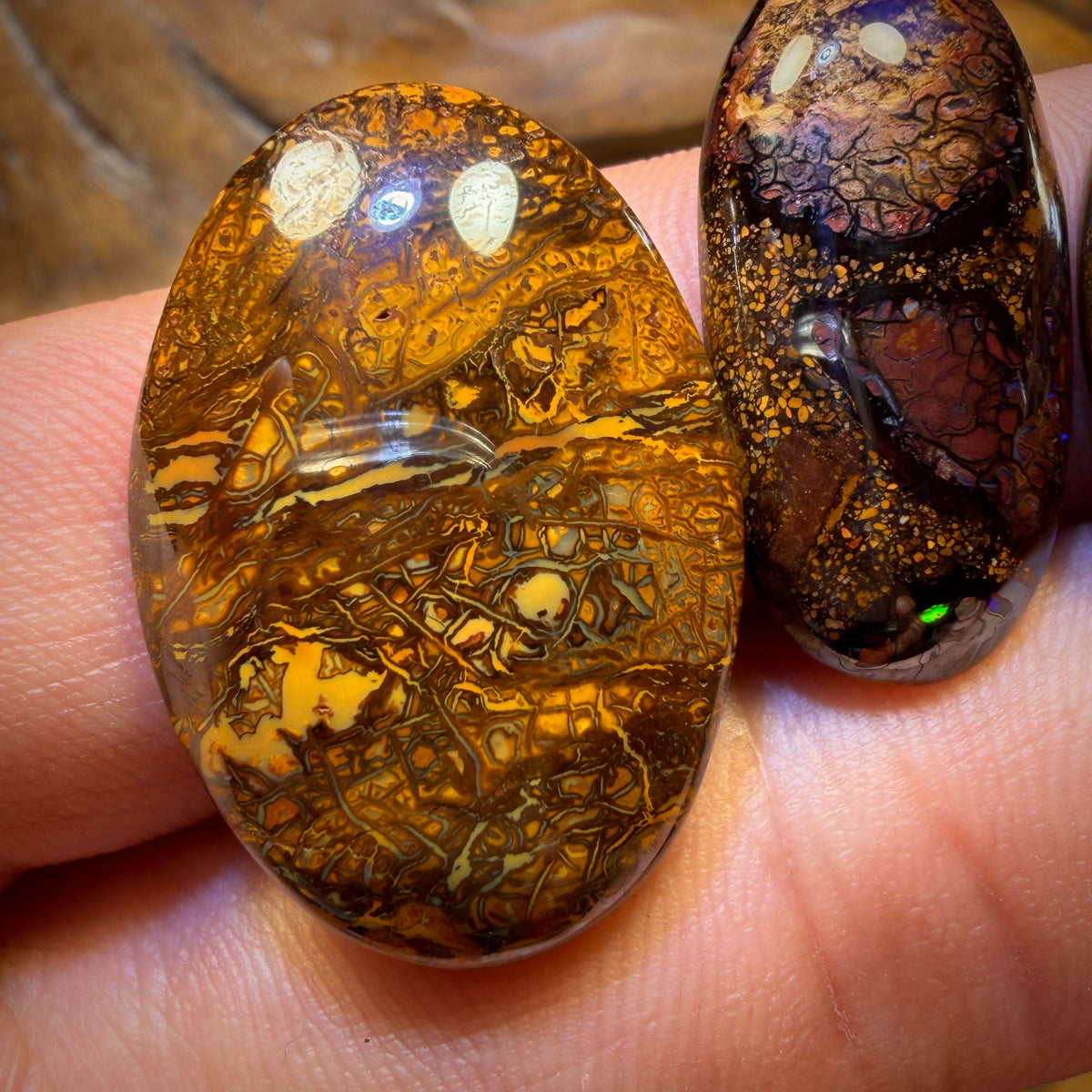 66.3cts - 3x Australian Tribal Boulder Opal’s. Wholesale Parcel