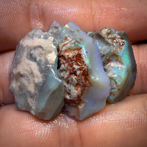 🔒52.1cts - 3x Lightning Ridge Opal Rough Parcel