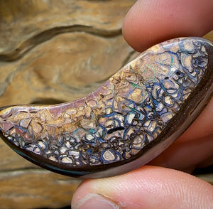 81.3cts - Yowah Nut. Australian Boulder Opal Tribal Rub - Opal Whisperers