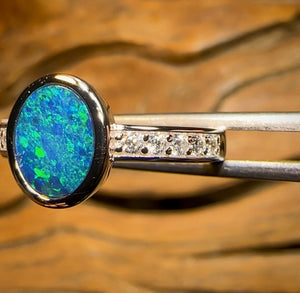 St. Silver - Queensland Boulder Opal Doublet Ring - Opal Whisperers