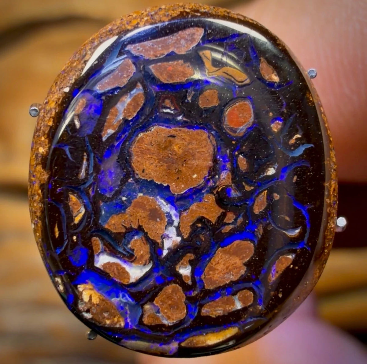 8.4cts - Wow Purple Trip Tribal Yowah Nut Opal. Australian Opal