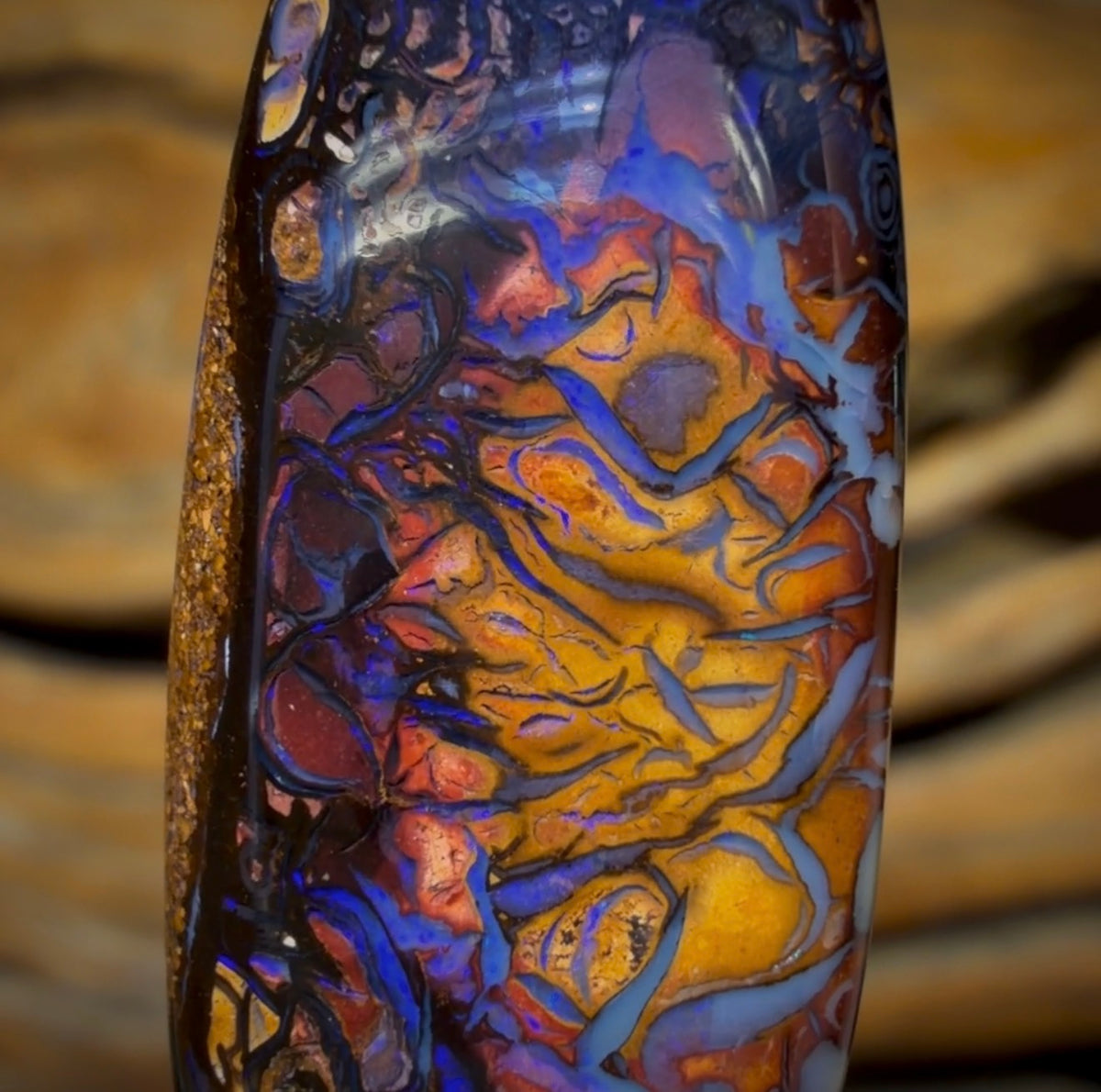 28.4cts - Tribal Yowah Nut Opal. Double Sided