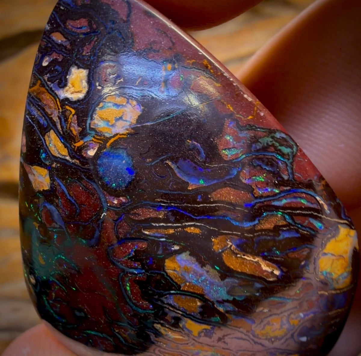131.1cts - Top Tribal Australian Boulder Opal from Koroit