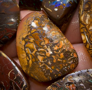 145cts- 7x Tribal Queensland Boulder Opal Rubs