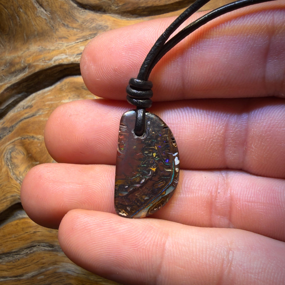 24 x 14mm - Drilled Tribal Queensland Boulder Opal Necklace