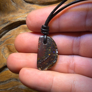 24 x 14mm - Drilled Tribal Queensland Boulder Opal Necklace