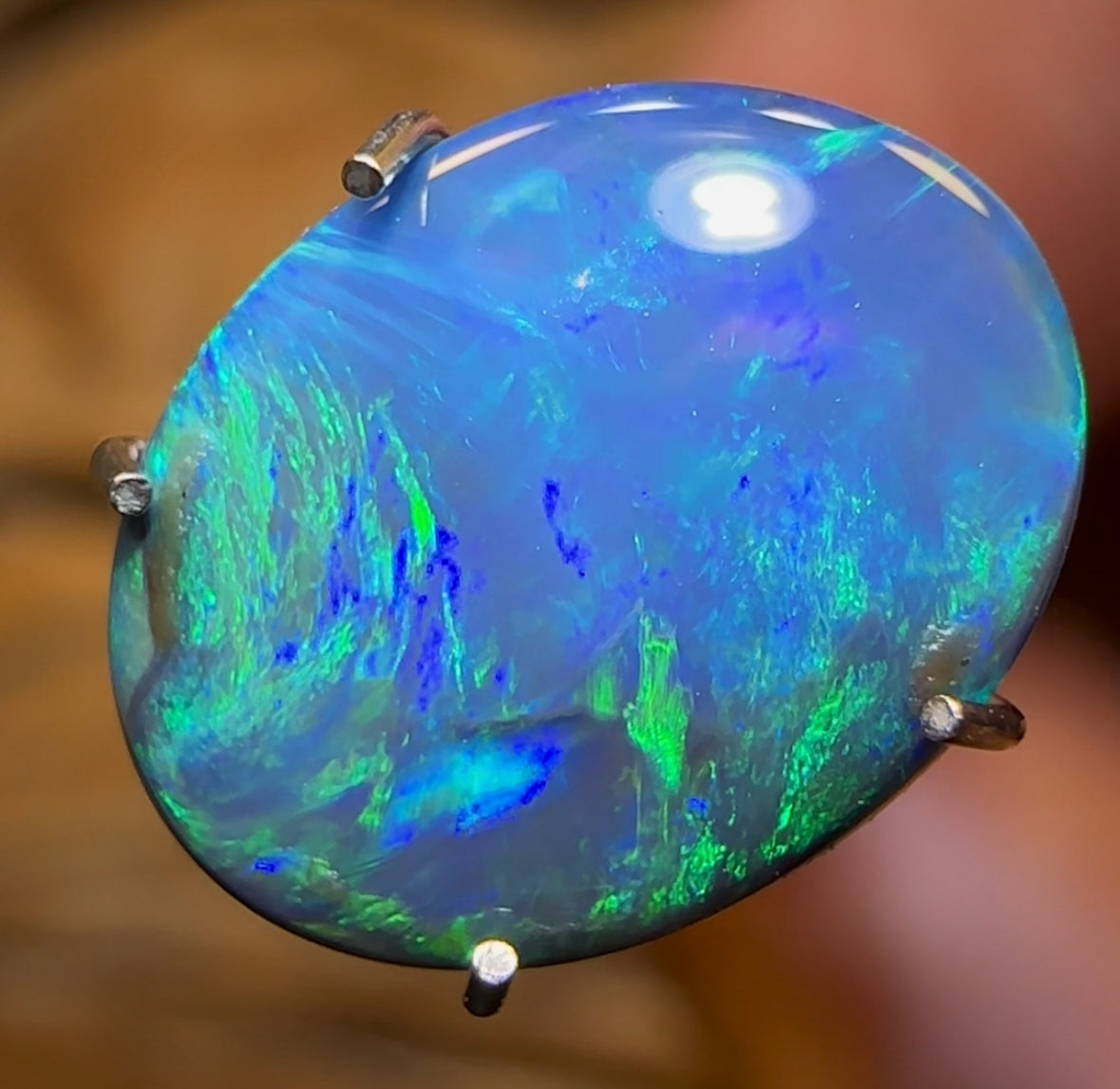 1.9cts - Solid Black Opal from Lightning Ridge