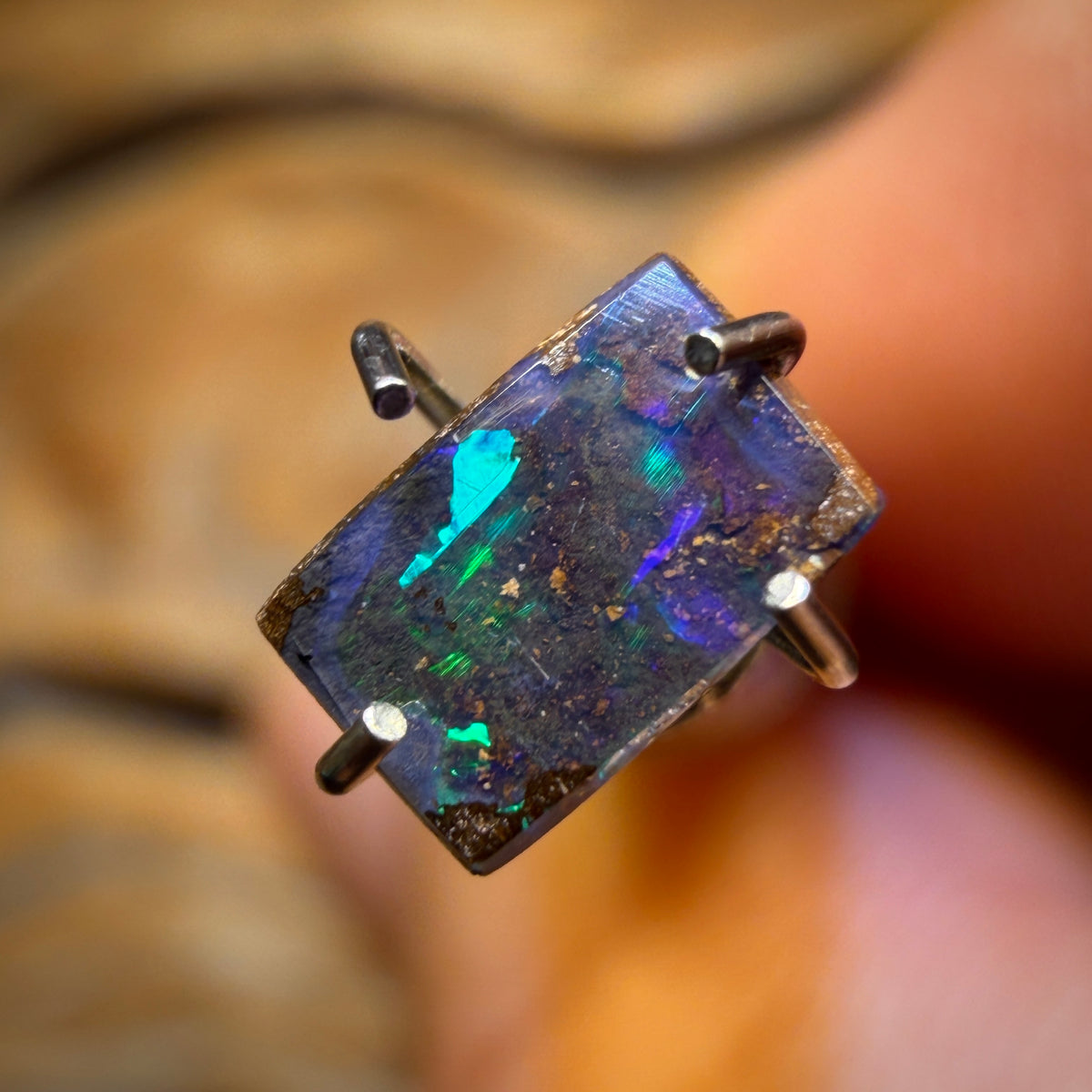 0.45cts - “Little Rippa Ring Stone” Australian Boulder Seam Opal from Queensland