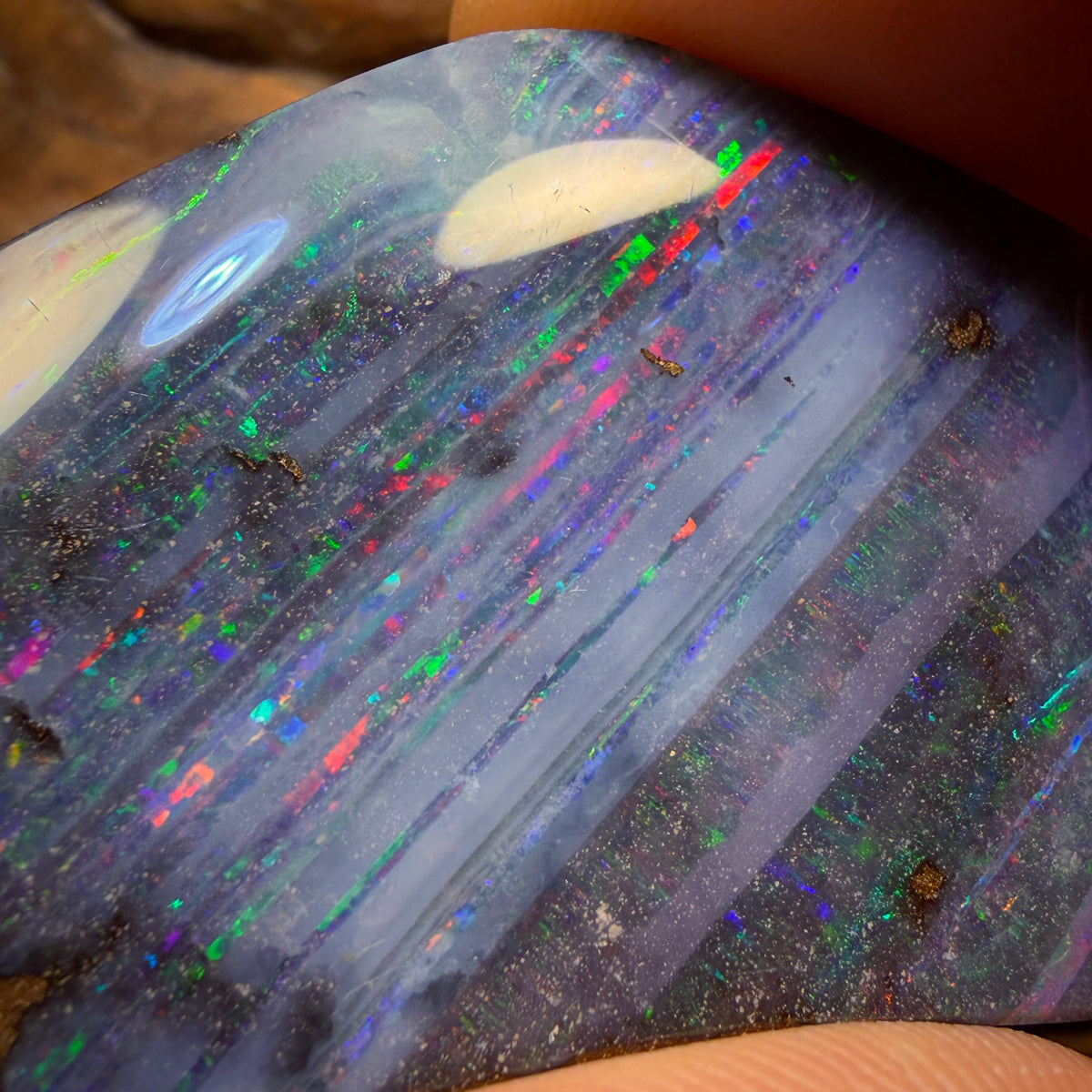 “Set in Stone” - Private Collector Acquisition  - “Slip Stream” 98.6cts - Top Australian Boulder Seam Opal