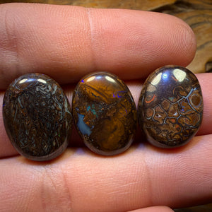 54.2cts - 3x Australian Tribal Boulder Opal’s. Wholesale Parcel