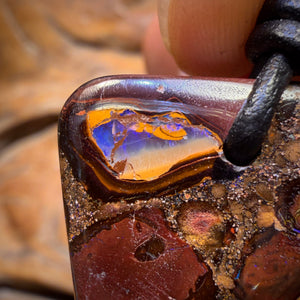 32 x 20mm - Drilled Queensland Boulder Opal Necklace