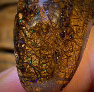 Aren’t You Glad You Waited Untill The End Card! 29.2cts - Tribal Australian Boulder Opal from Yowah