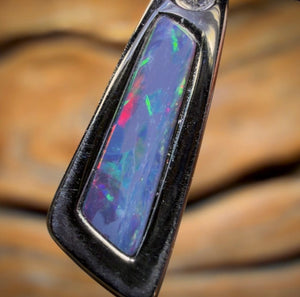 Sterling Silver - Queensland Boulder Opal Doublet Pendant BARGAIN