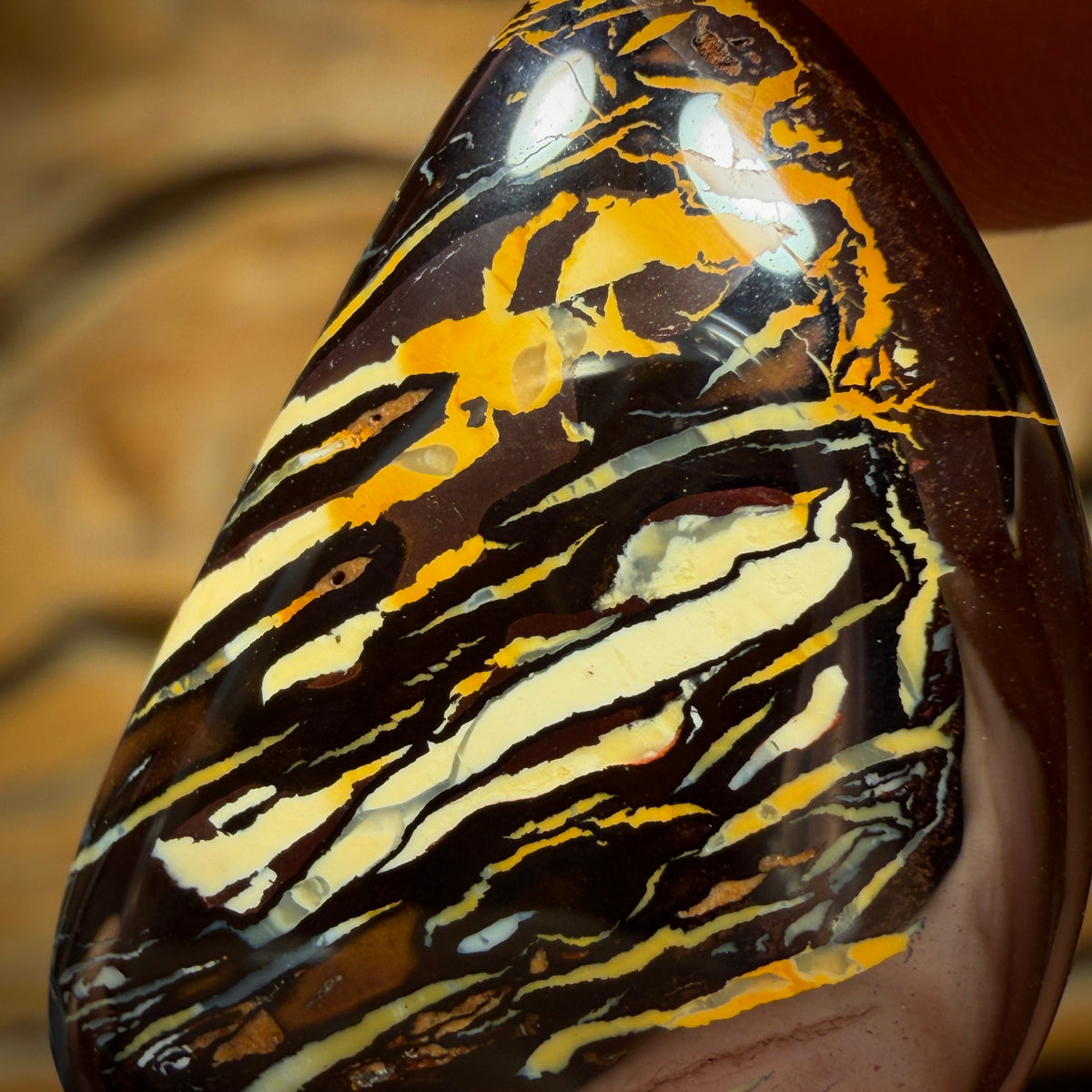 30.3cts - Artistic Tribal Queensland Boulder Opal from Yowah