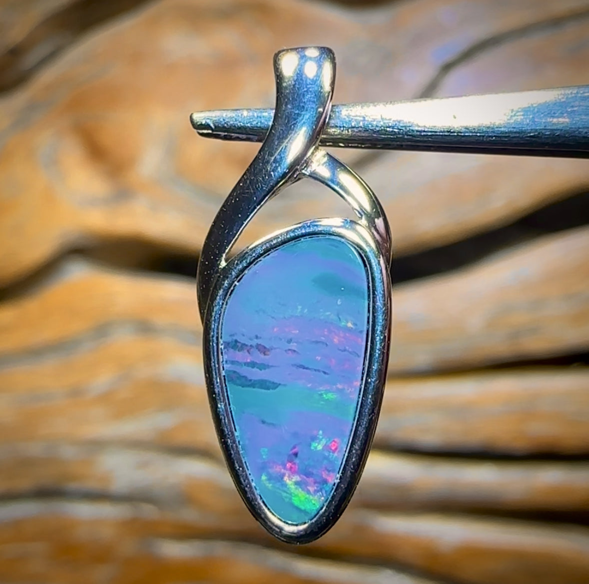 🔒Sterling Silver - WHOLESALE 9 PIECE PENDANT PARCEL. Australian Boulder Opal Doublet Jewellery