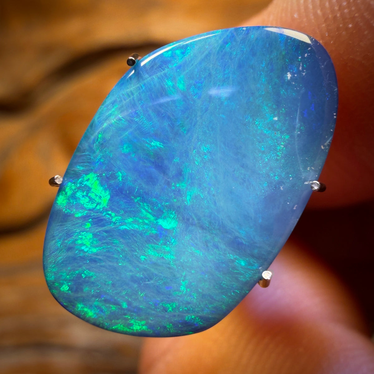 4,1 carats - doublet d'opale boulder australienne