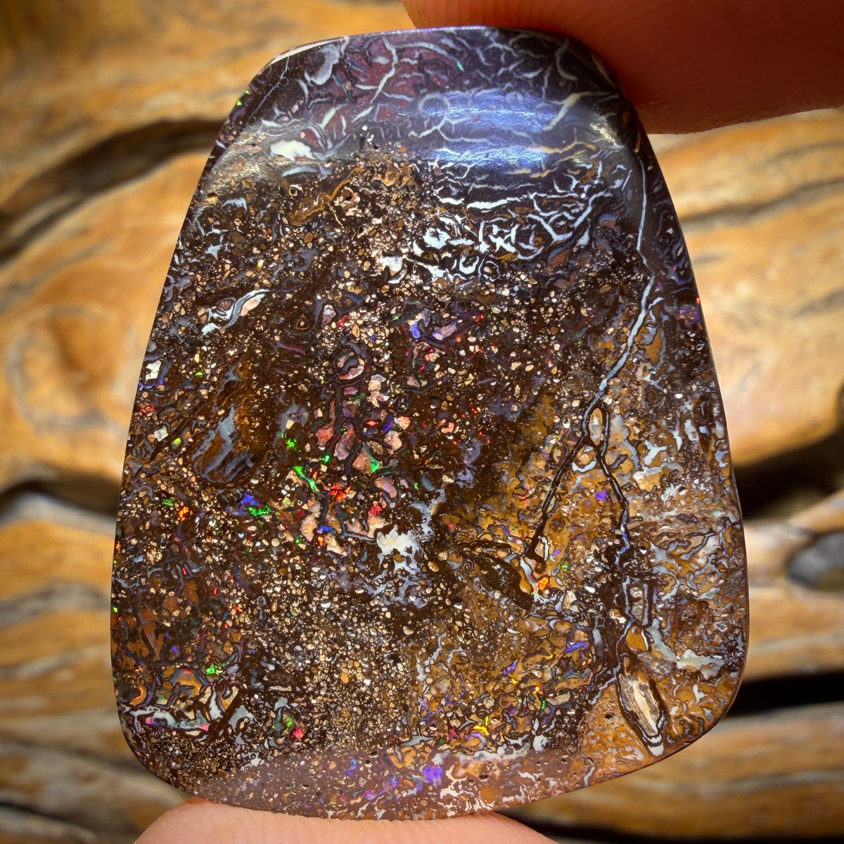 55.4cts - Tight Tribal Yowah Nut Opal. Australian Opal