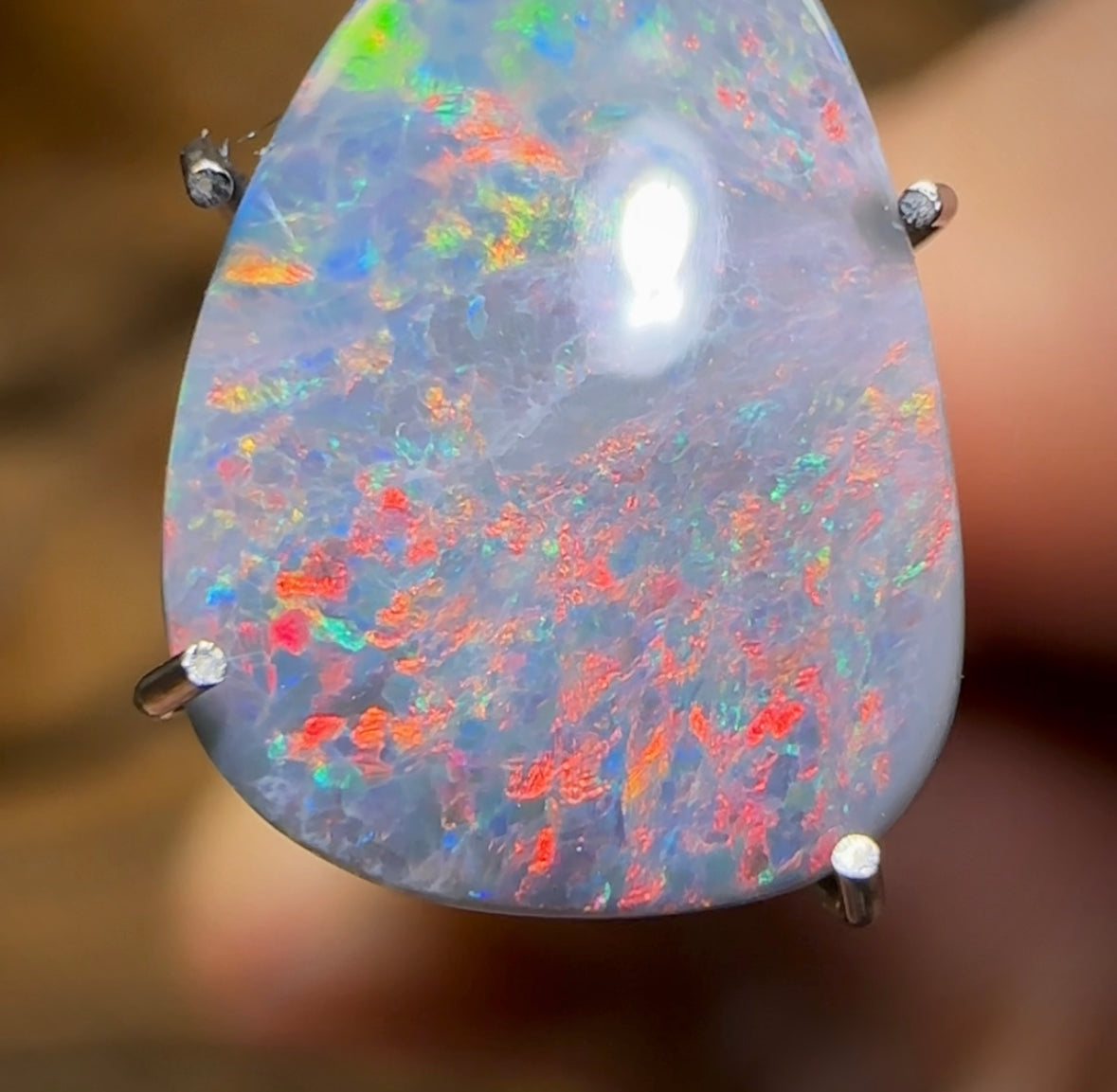 1.95cts - Solid Australian Black Opal from Lightning Ridge - Opal Whisperers