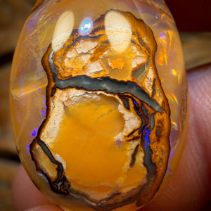 29.1cts - Wow “Picture in a Kernel” Yowah Nut Crystal Center Opal. Australian Boulder Opal.
