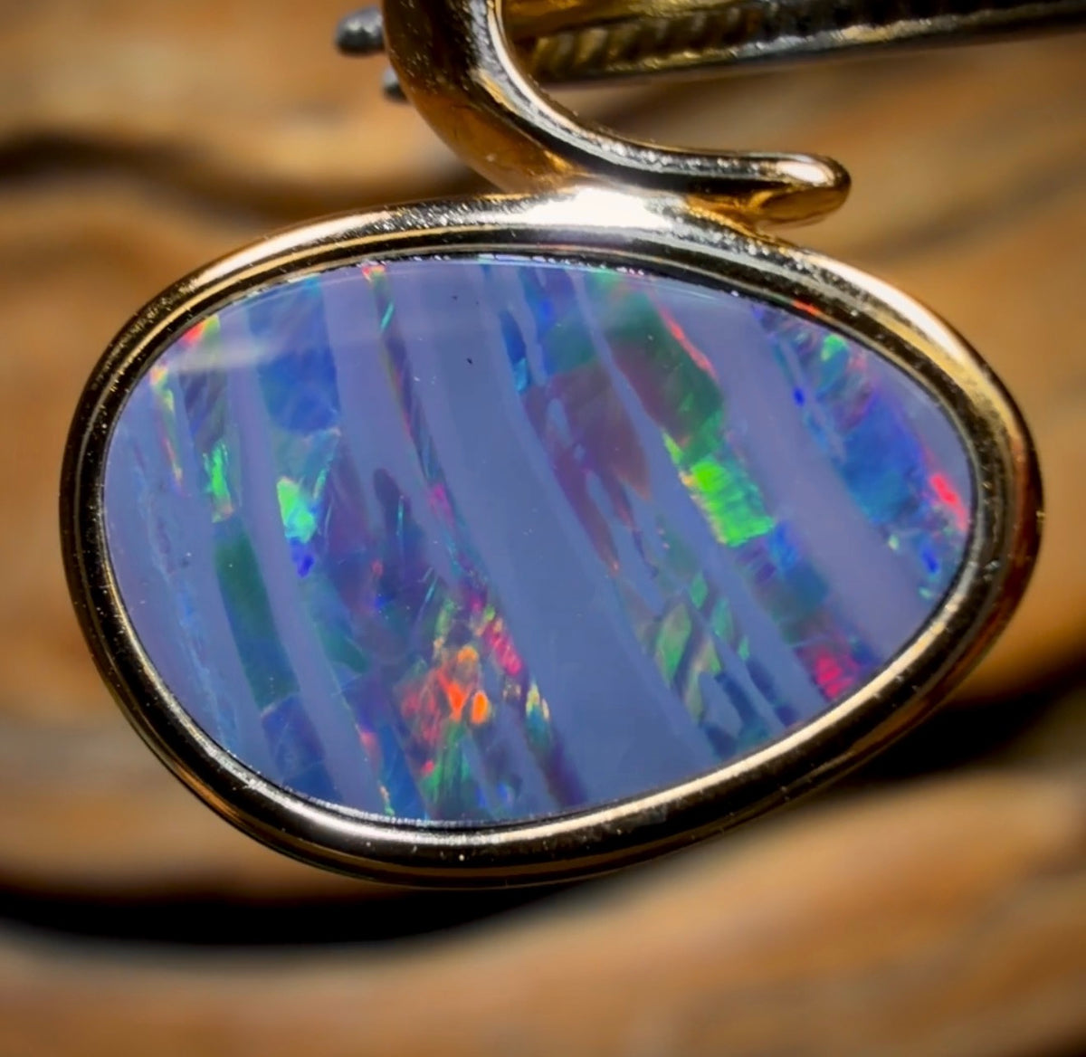 Sterling Silver - Queensland Boulder Opal Doublet Pendant